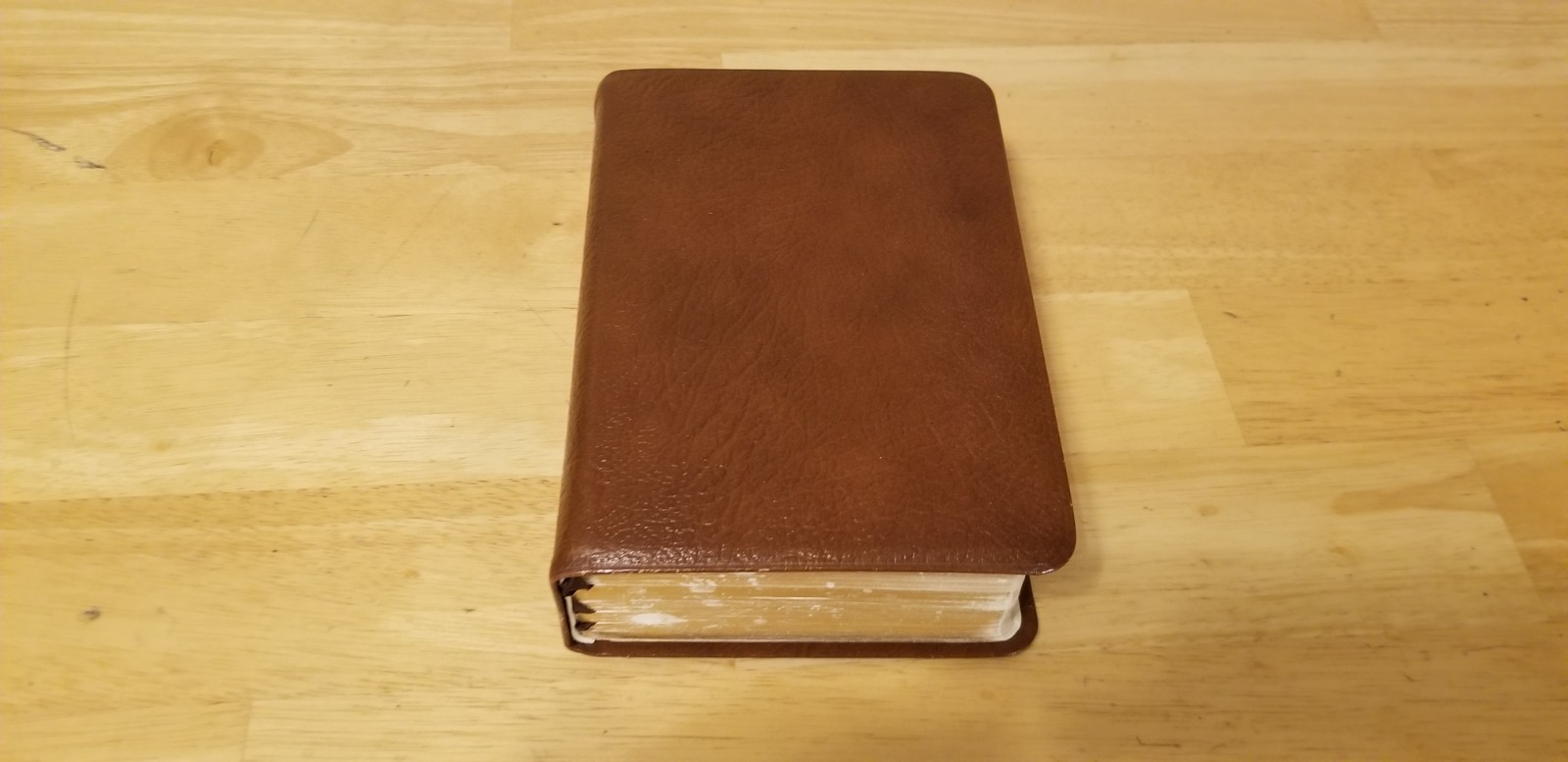 1977 LDS Quad Scriptures Holy Bible Book of Mormon Brown Leather Tabs 7” x 5”