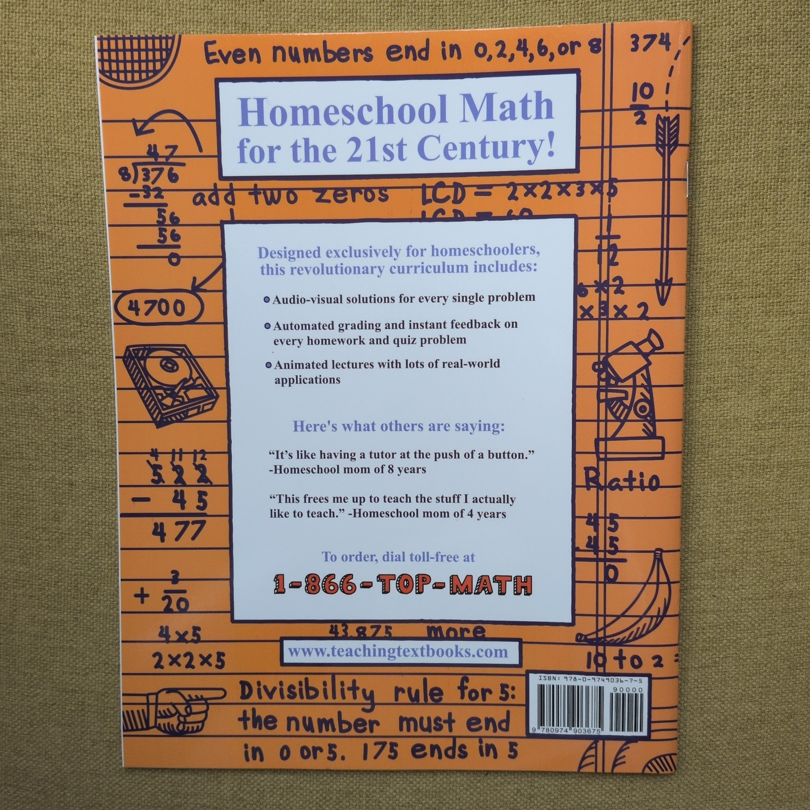 Teaching Textbooks Math 7 Answer Booklet and CD-ROM Set 2006 Homeschool EXC