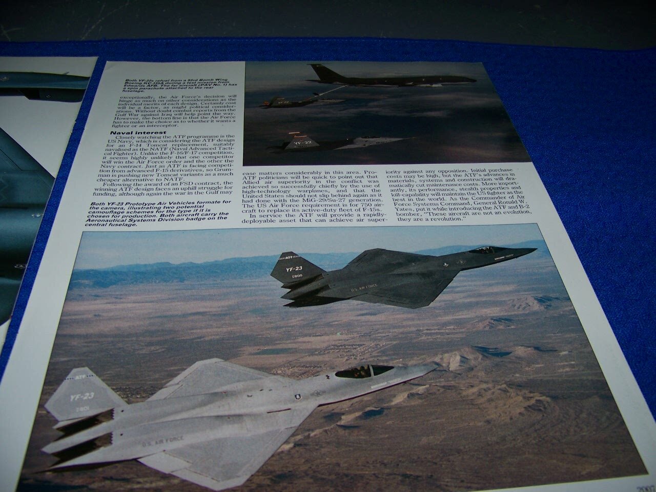 LOCKHEED/ BOEING YF-22 & YF-23 …4-PAGE PROFILE/2-PAGE 3-VIEWS/HISTORY (719BB)