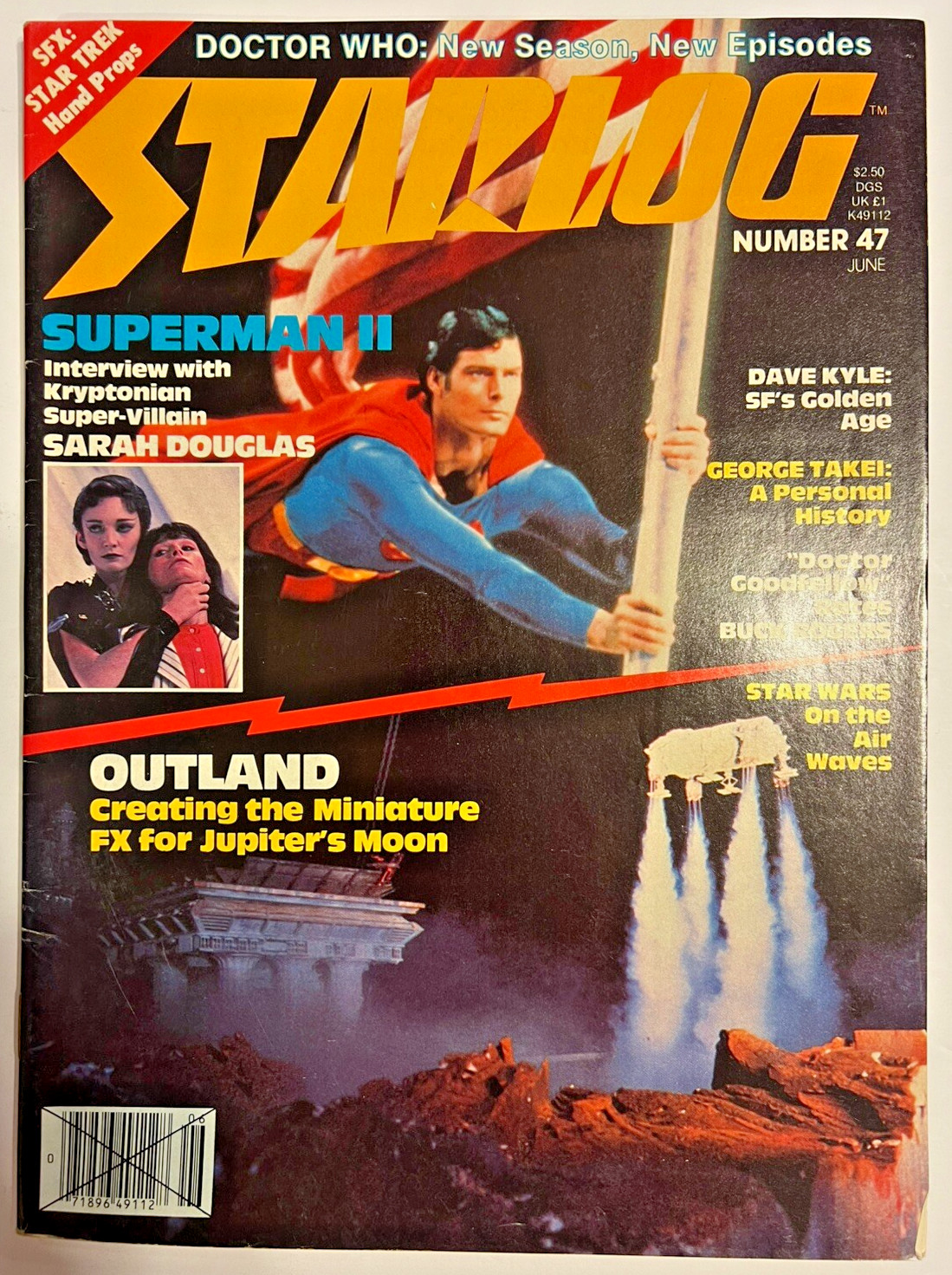 Vtg Starlog Number 47 June 1981 Superman II Christopher Reeve, Outland, Trek G+