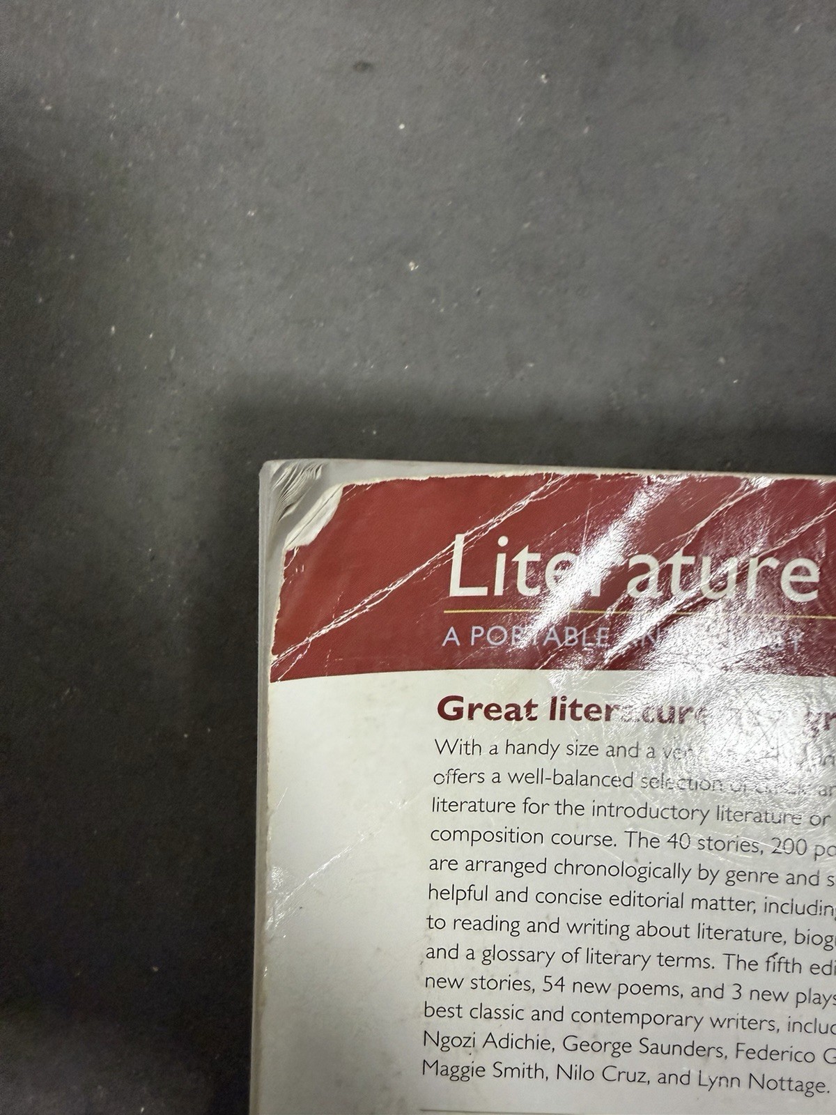 Literature: A Portable Anthology, Gardner, Janet,Diaz, Joanne,Lawn, Beverly,Ridl