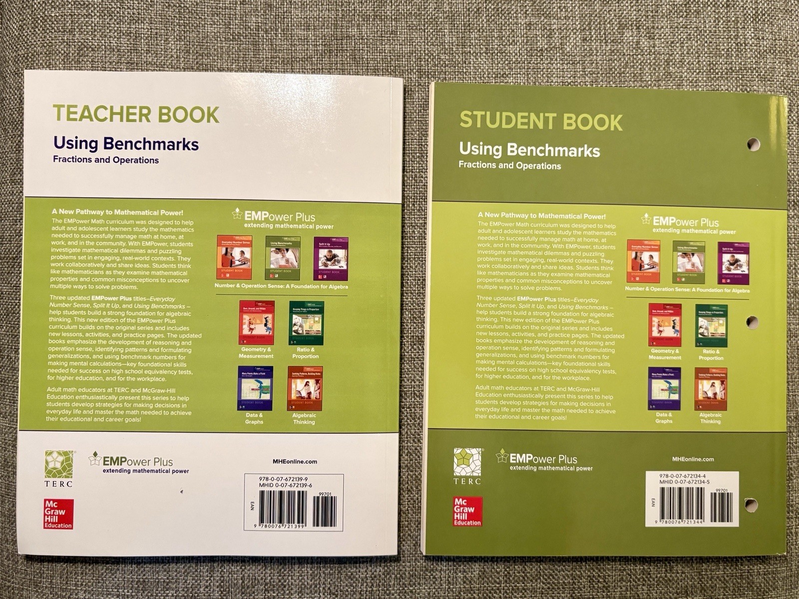 EMPower Math Textbooks McGraw Hill Teacher & Student GED HiSET Home School 14pcs