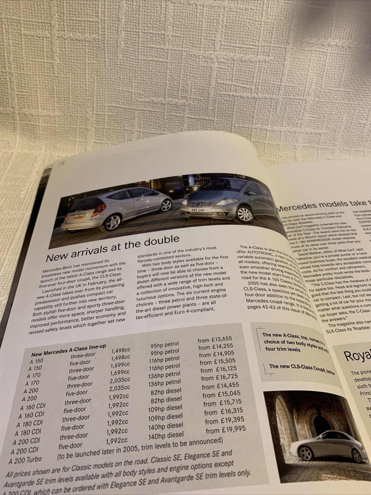 Mercedes Spring 2005 magazine SLR McLaren A-Class CLS Coupe 58 Pages Collectible