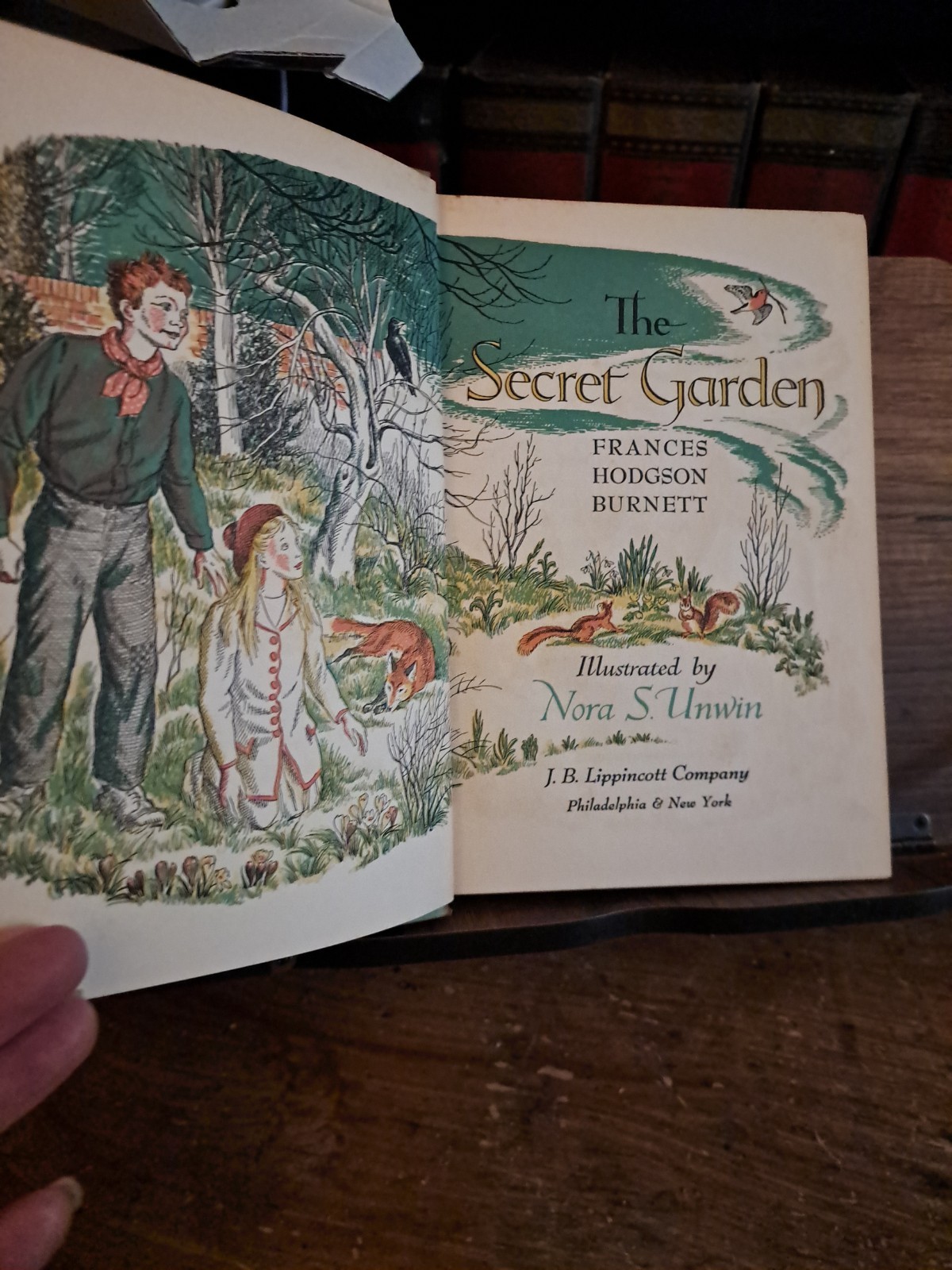 The Secret Garden by Frances Hodgson Burnett HC 1949 free ship