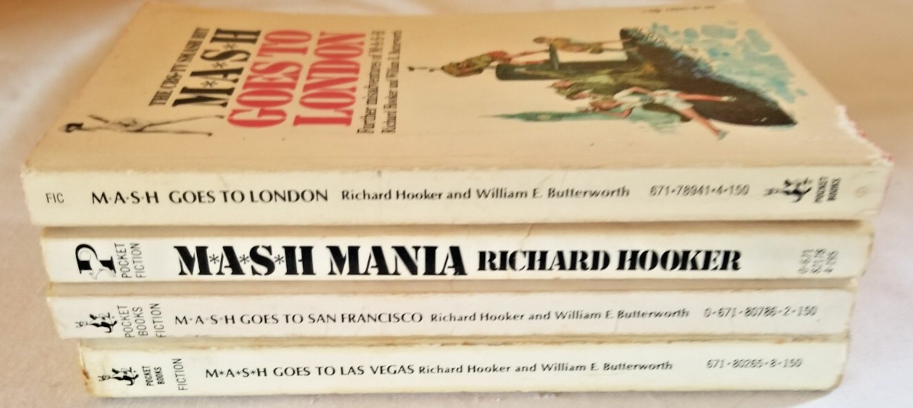 MASH Novels Lot Of 4 MM Paperbacks Richard Hooker W.E. Butterworth Pocket Books