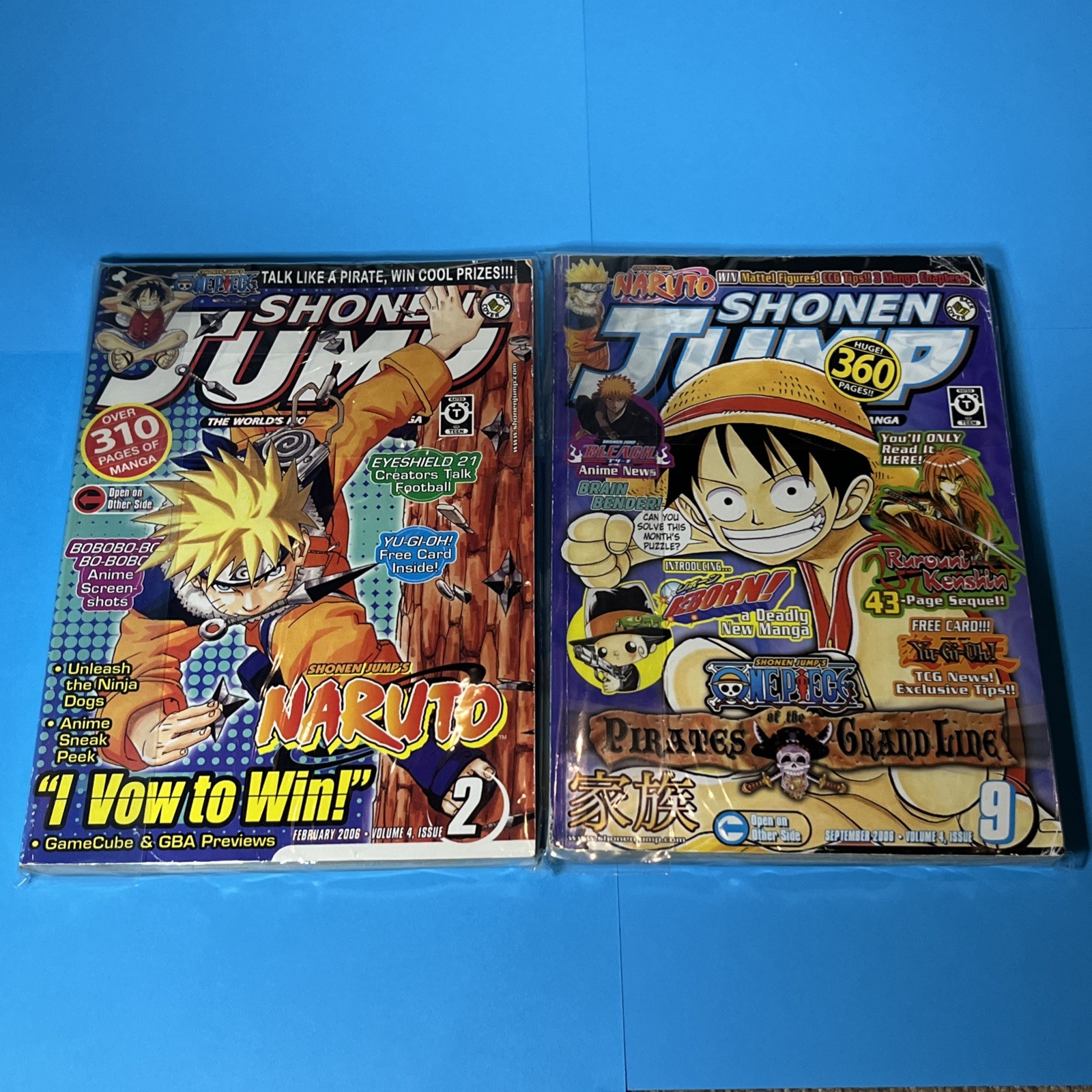 Shonen Jump Manga 2005 Issue 9 2006 Issue 2 & 9 2010 Issue 3 Mixed Lot No Promos