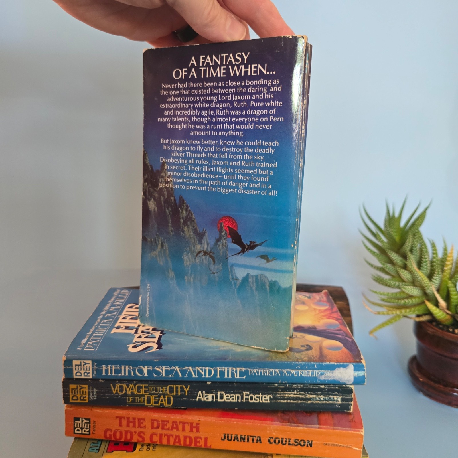 Vintage Del Rey Sci-Fi Fantasy Paperback Lot 6 Foster McCaffrey McKillip 70s 80s