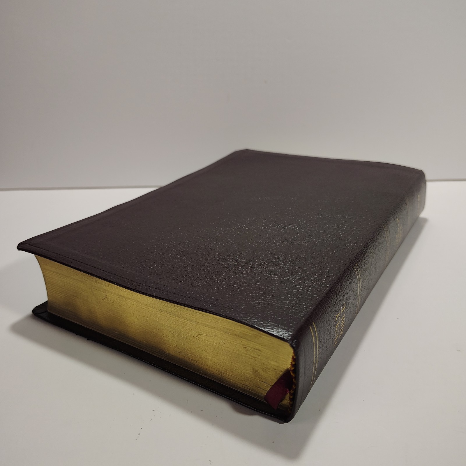 Amplified Holy Bible Large Print Brown Leather Zondervan Red Letter Ribbon…