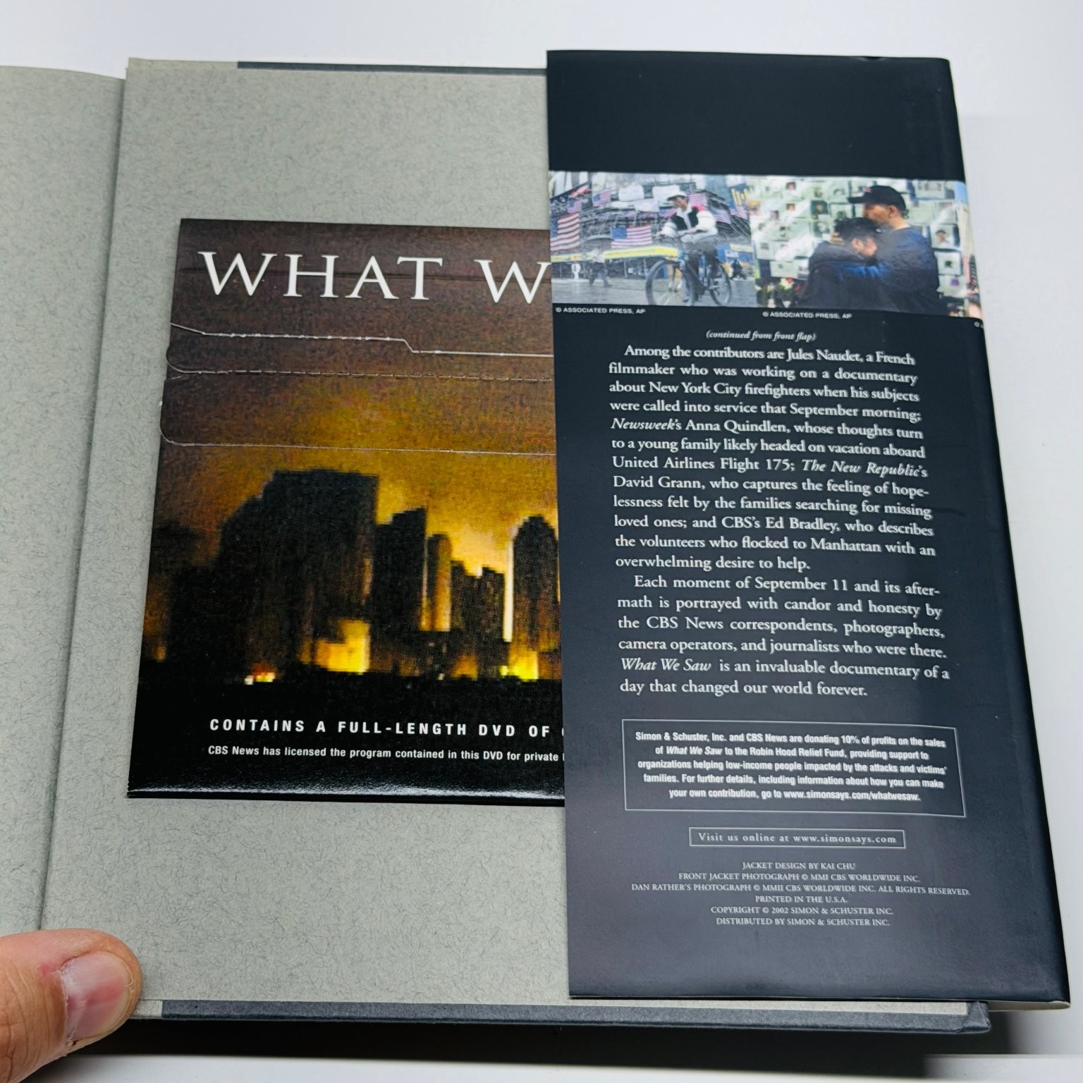 What We Saw CBS News 2002 First Edition DVD September 11 9/11 Simon & Schuster