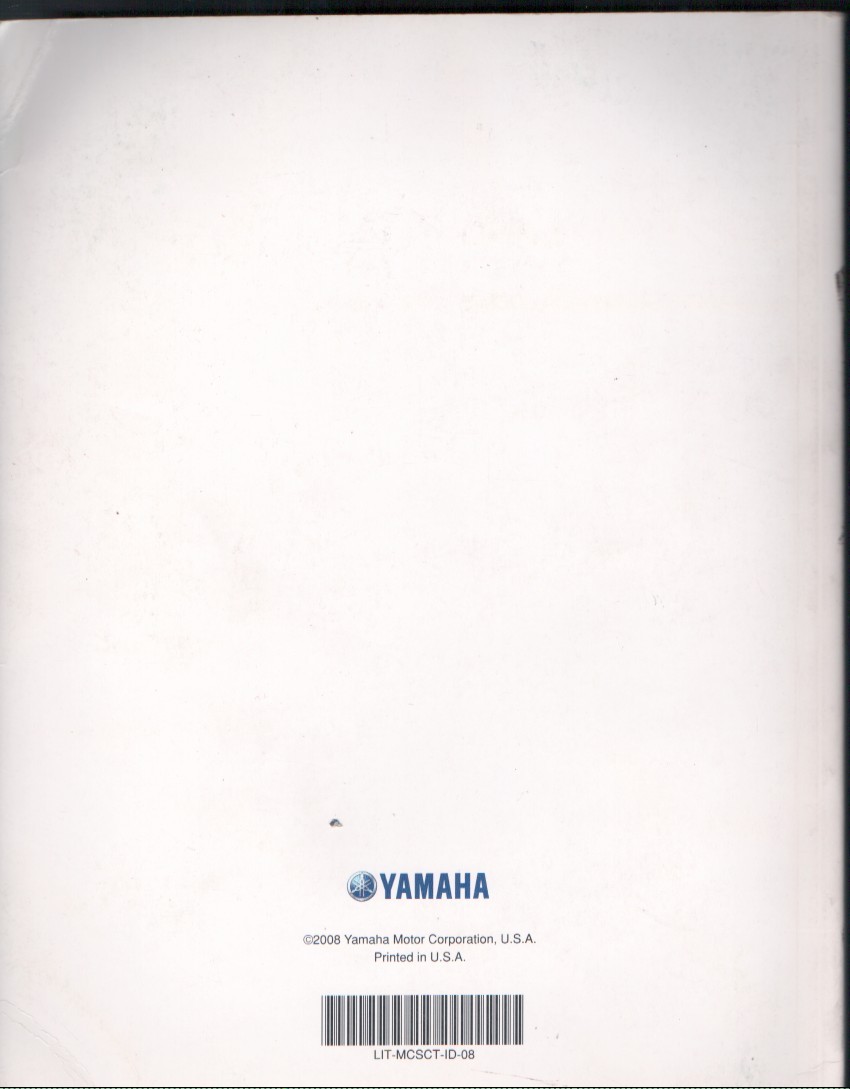 Yamaha Motorcycle Scooter Product Identification Manual 1980-2008 MN3025