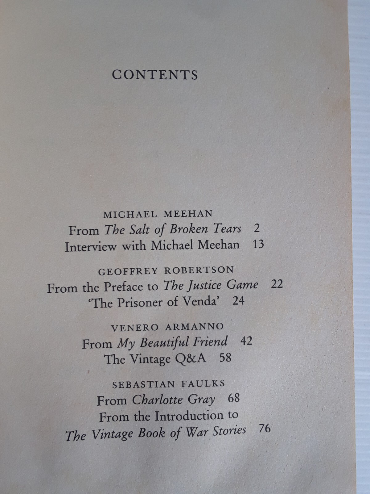 The Vintage Quarterly Number two / Winter 1999 Paperback Book