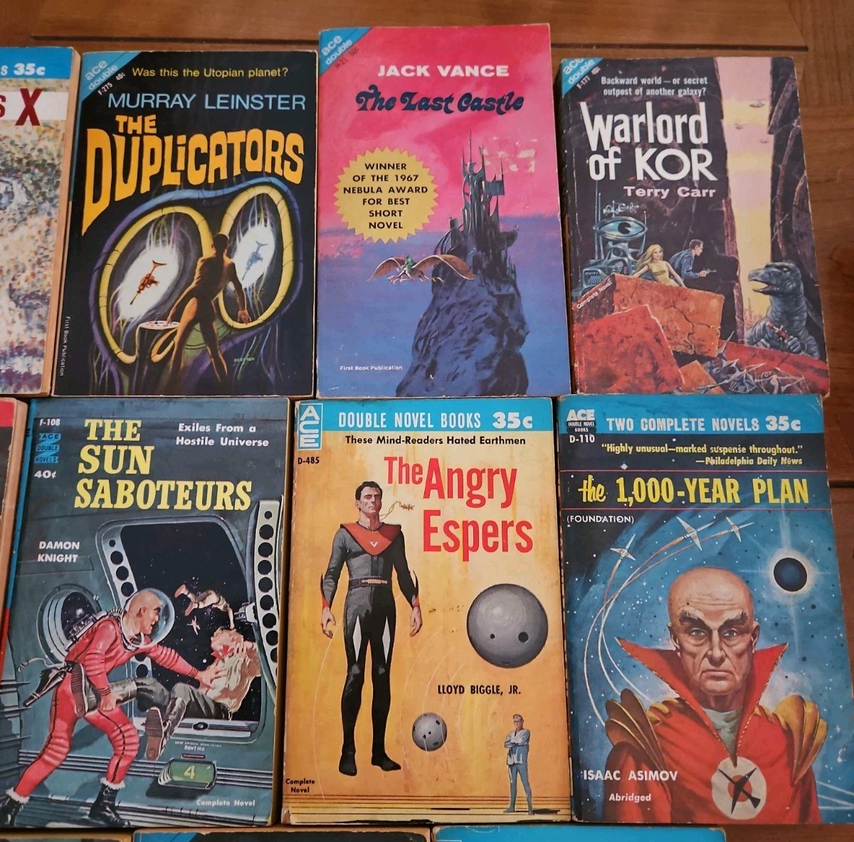 Lot 1950’s/60’s Ace Double Novels, Sci-Fi. M. Leinster/Van Vogt/P.Anderson/other