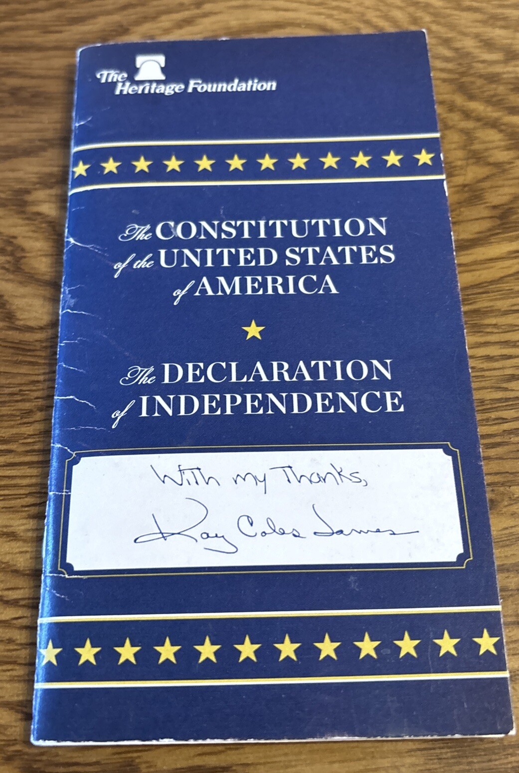 The Heritage Foundation US Constitution/Declaration of Independence 2015