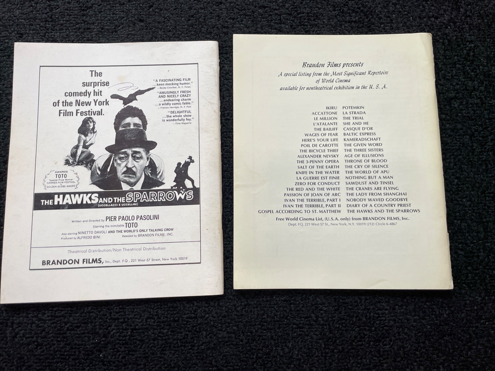 RARE Vintage 1966-1969 Lot Of 6 Film Quarterly Journals UC Press – V10