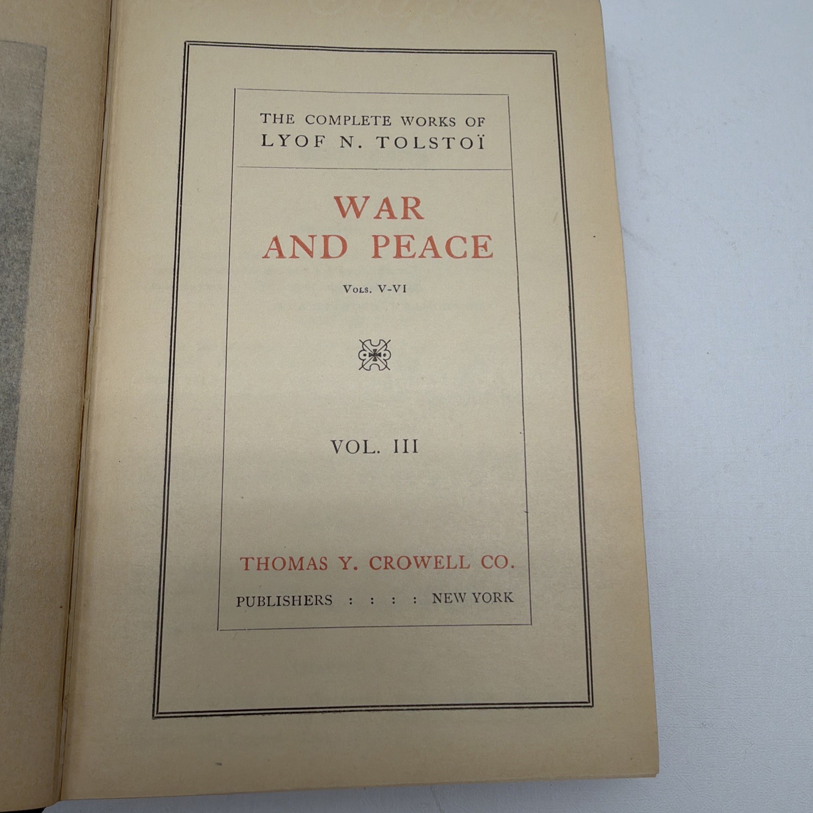 War and Peace Leo Tolstoy 1898 Vol I and Vol. III (Rare Books)