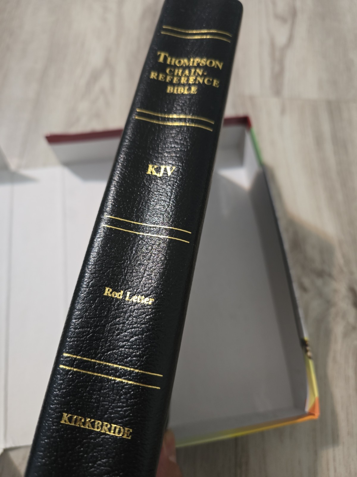KJV Thompson Chain-Reference Bible Kirkbride Bonded Leather Red Letter Maps