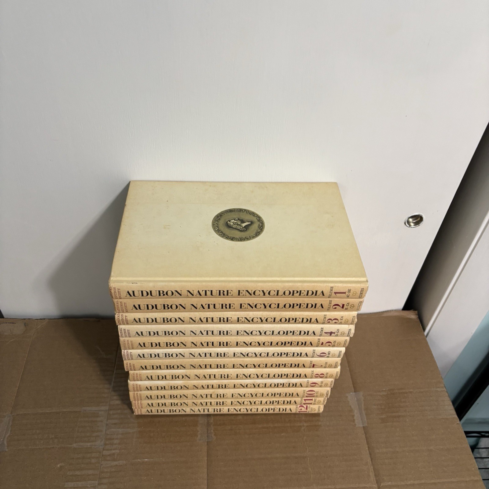 Audubon Nature Encyclopedia Complete Set of 12 1971 VOL 1-12 Vintage Books Art