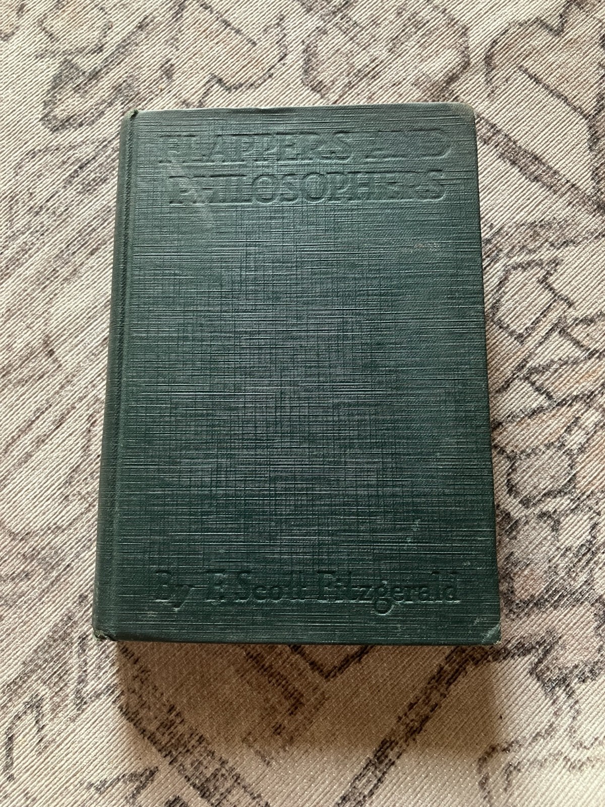 F. SCOTT FITZGERALD – FLAPPERS AND PHILOSOPHERS – 1ST ED, 3RD PRINTING, OCT 1920