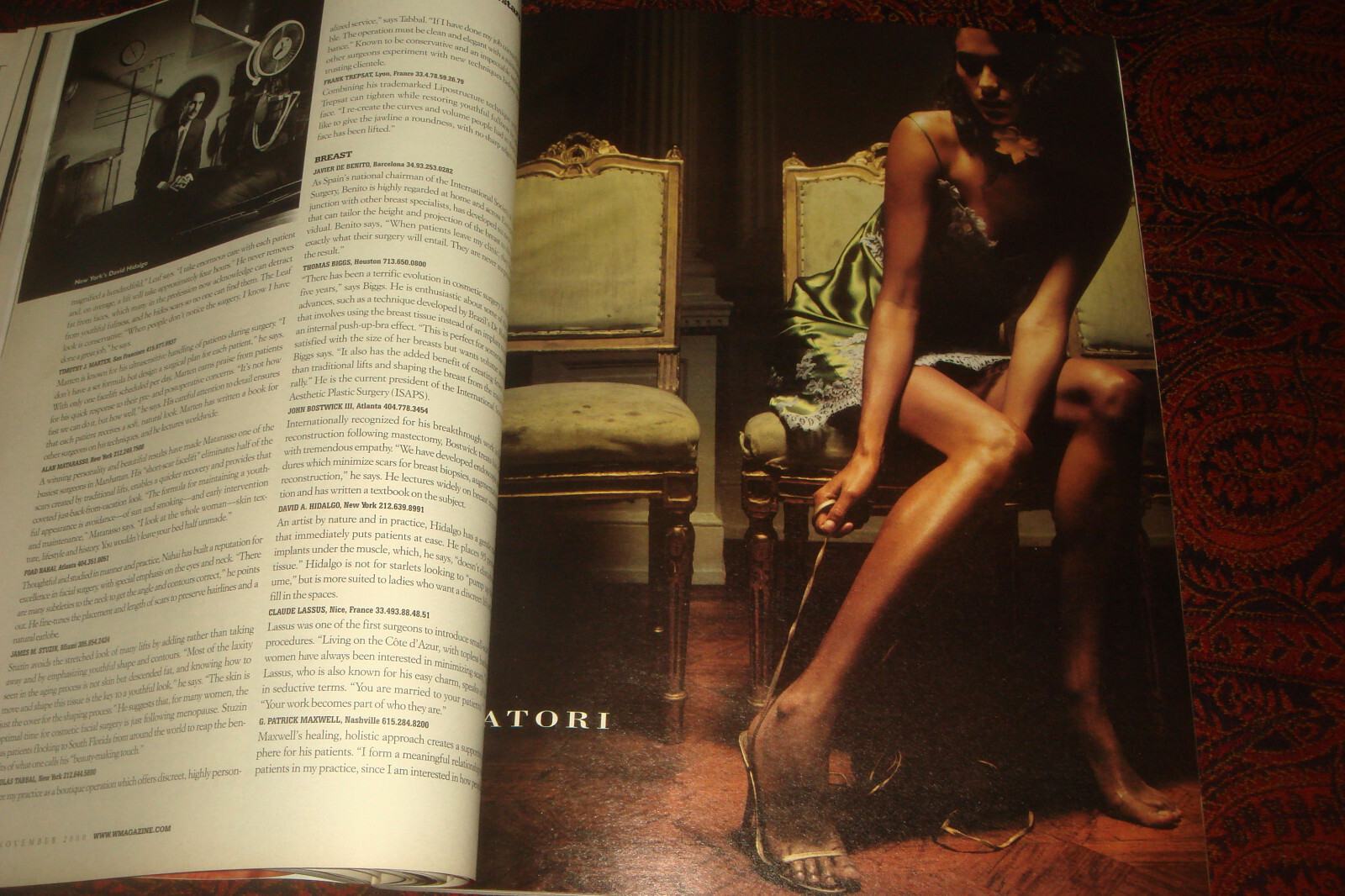 W MAGAZINE November 2000 – MEG RYAN COVER STORY – GREAT FASHION – 364 PAGES