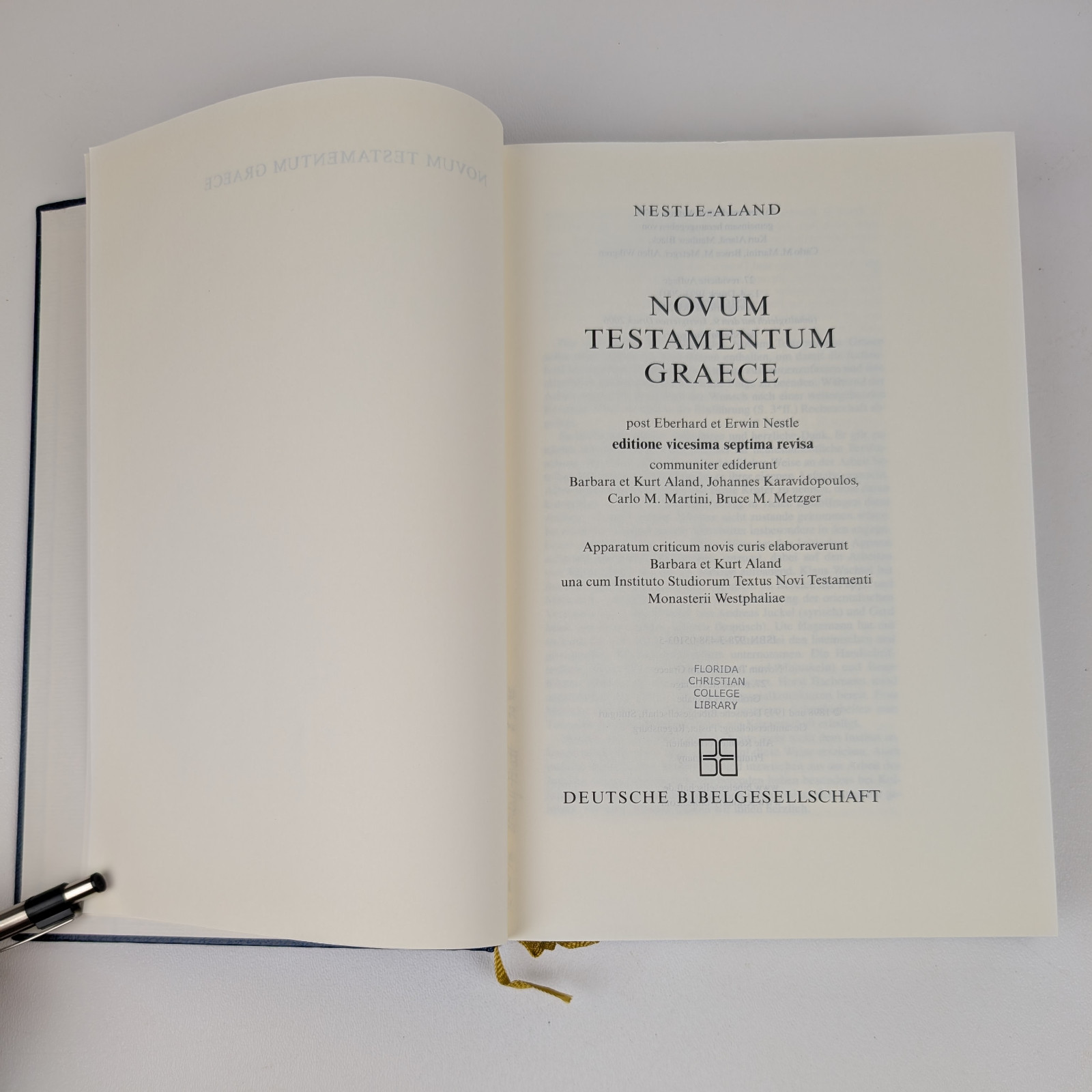Nestle-Aland: Novum Testamentum Graece, Großdruck – 2007, 27th Revised, HC DJ