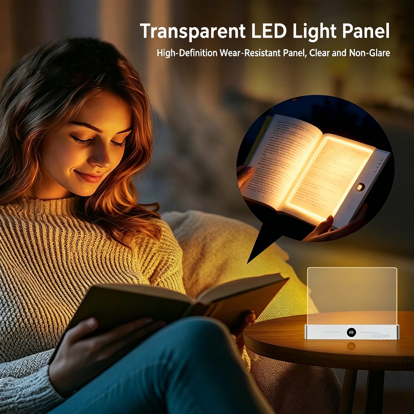 LED Book Reading Light & Night Light 2-in-1 | USB Rechargeable | 3 Color Modes