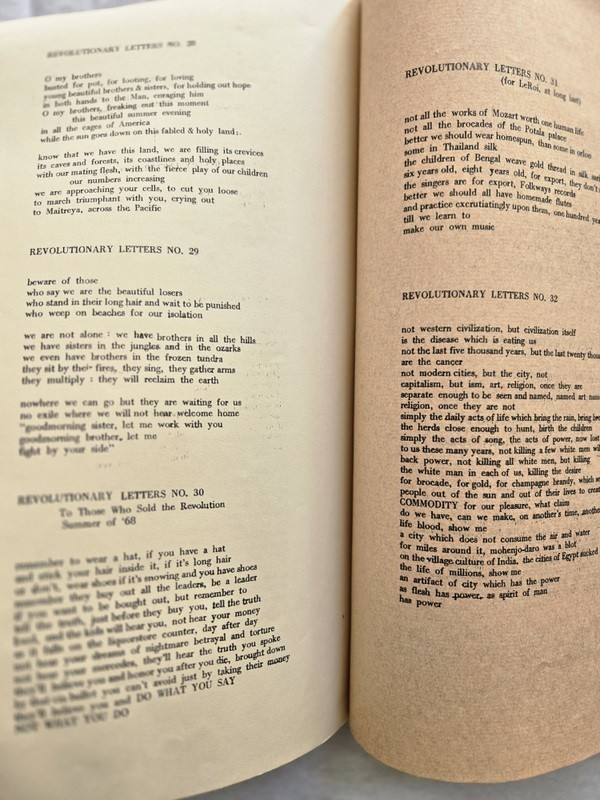 Original 1968 Diane Di Prima REVOLUTIONARY LETTERS 34 Poems Folio 8.5″ x 14″