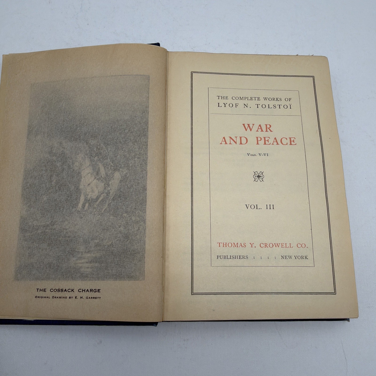 War and Peace Leo Tolstoy 1898 Vol I and Vol. III (Rare Books)