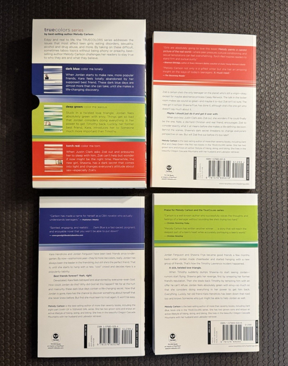 TRUE COLORS Volumes 1-3 BOX GIFT SET By Melody Carlson *LIKE NEW*