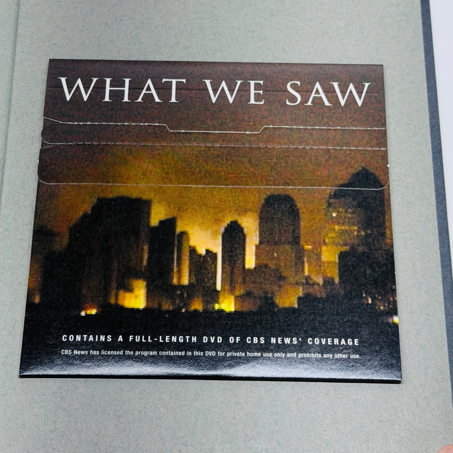 What We Saw CBS News 2002 First Edition DVD September 11 9/11 Simon & Schuster