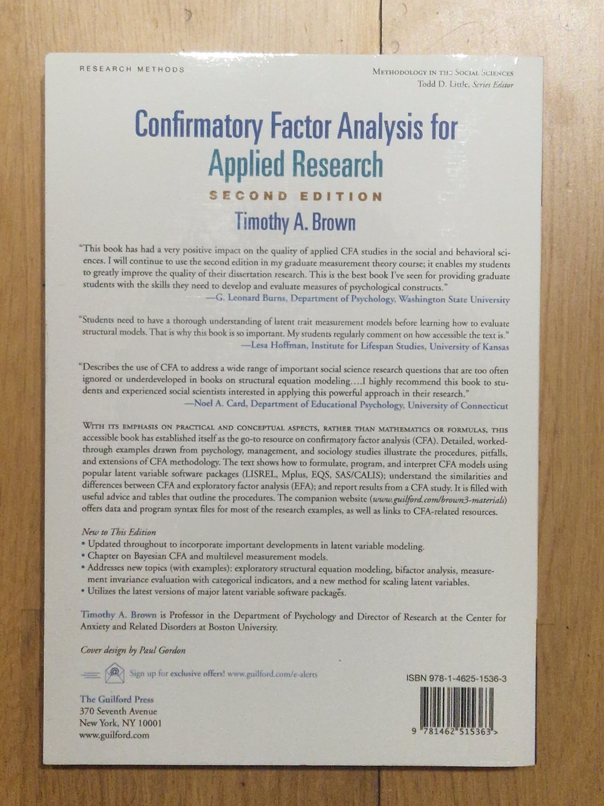 Confirmatory Factor Analysis for Applied Research – Timothy A. Brown – 2nd Ed