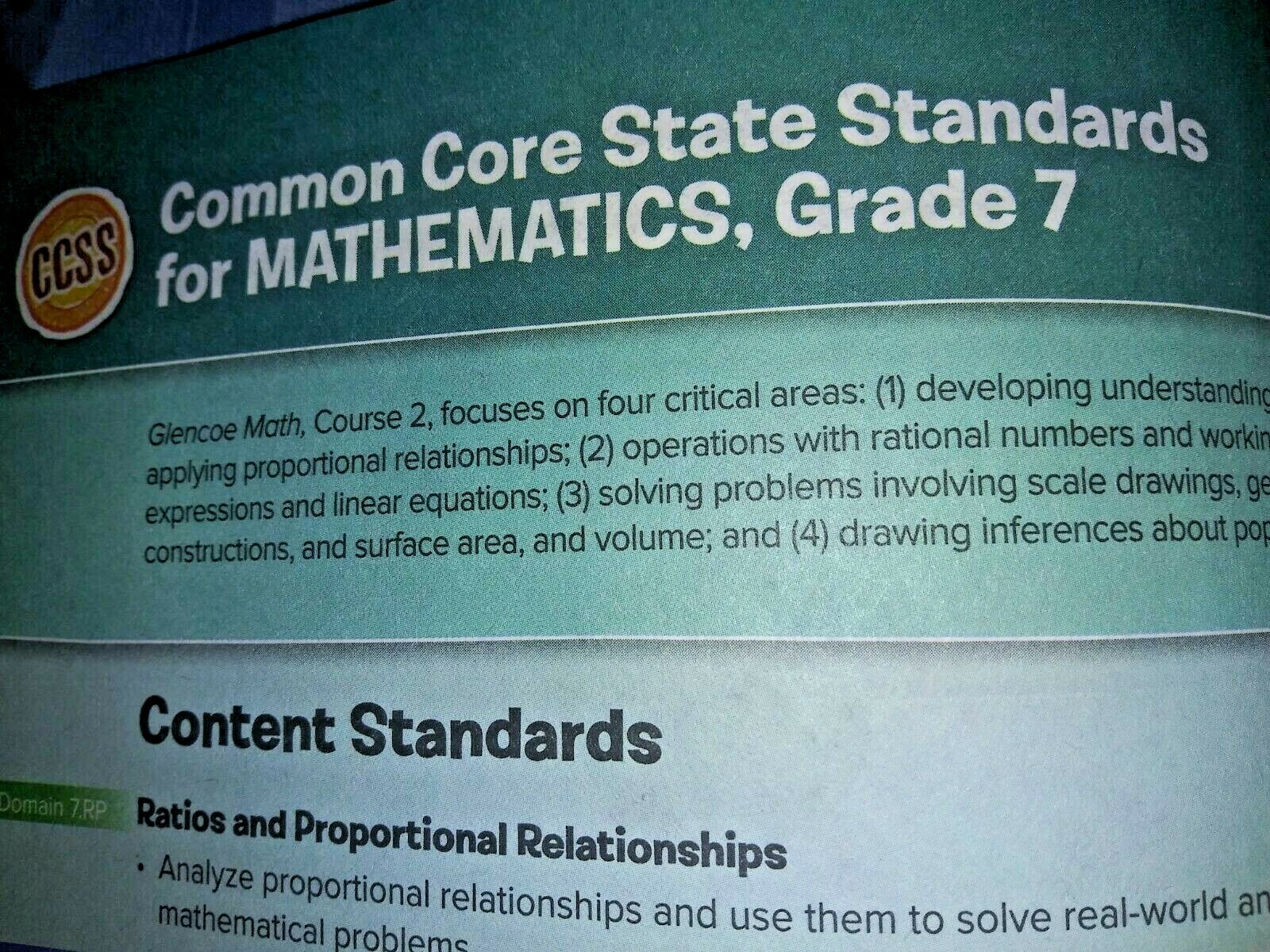 New MATH McGraw Hill Glencoe Math, Course 2, Volume 1 Student Edition,…