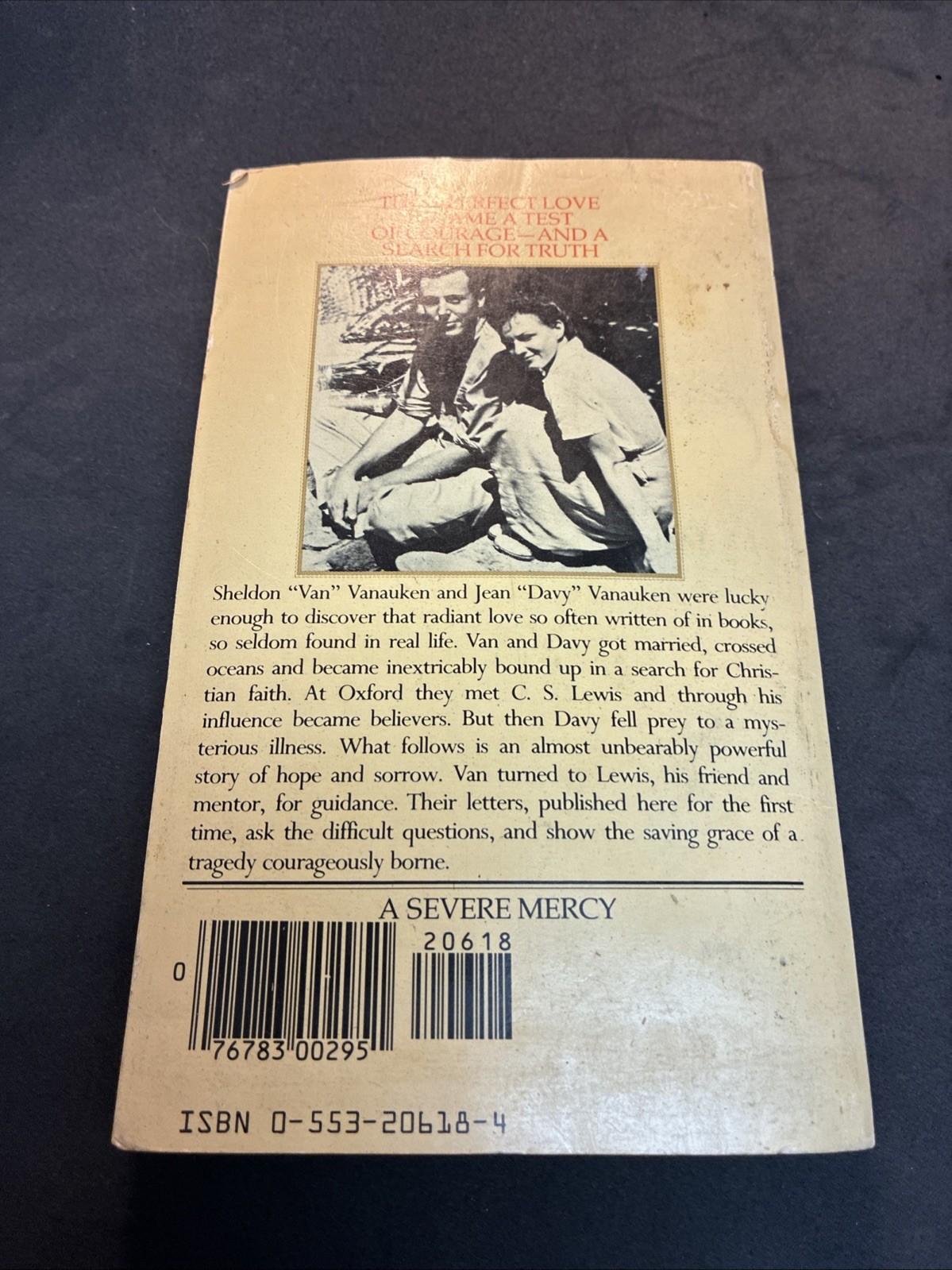 A Severe Mercy Sheldon Vanauken 18 Letters by C.S. Lewis 1979 Paperback