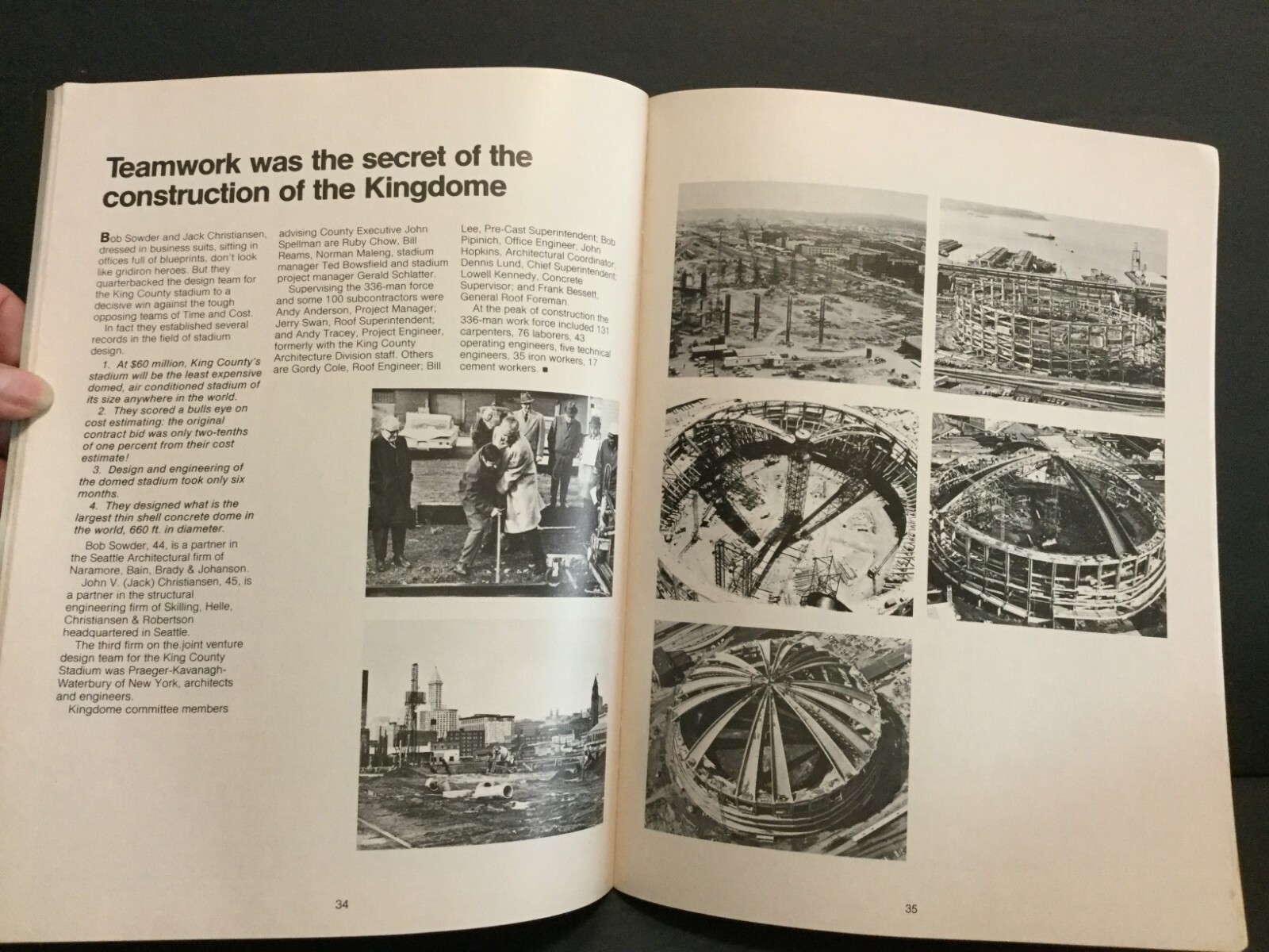 March 1976 The Kingdome Magazine Seattle Washington 88 Pages 8-1/4″x 11″ Sku874