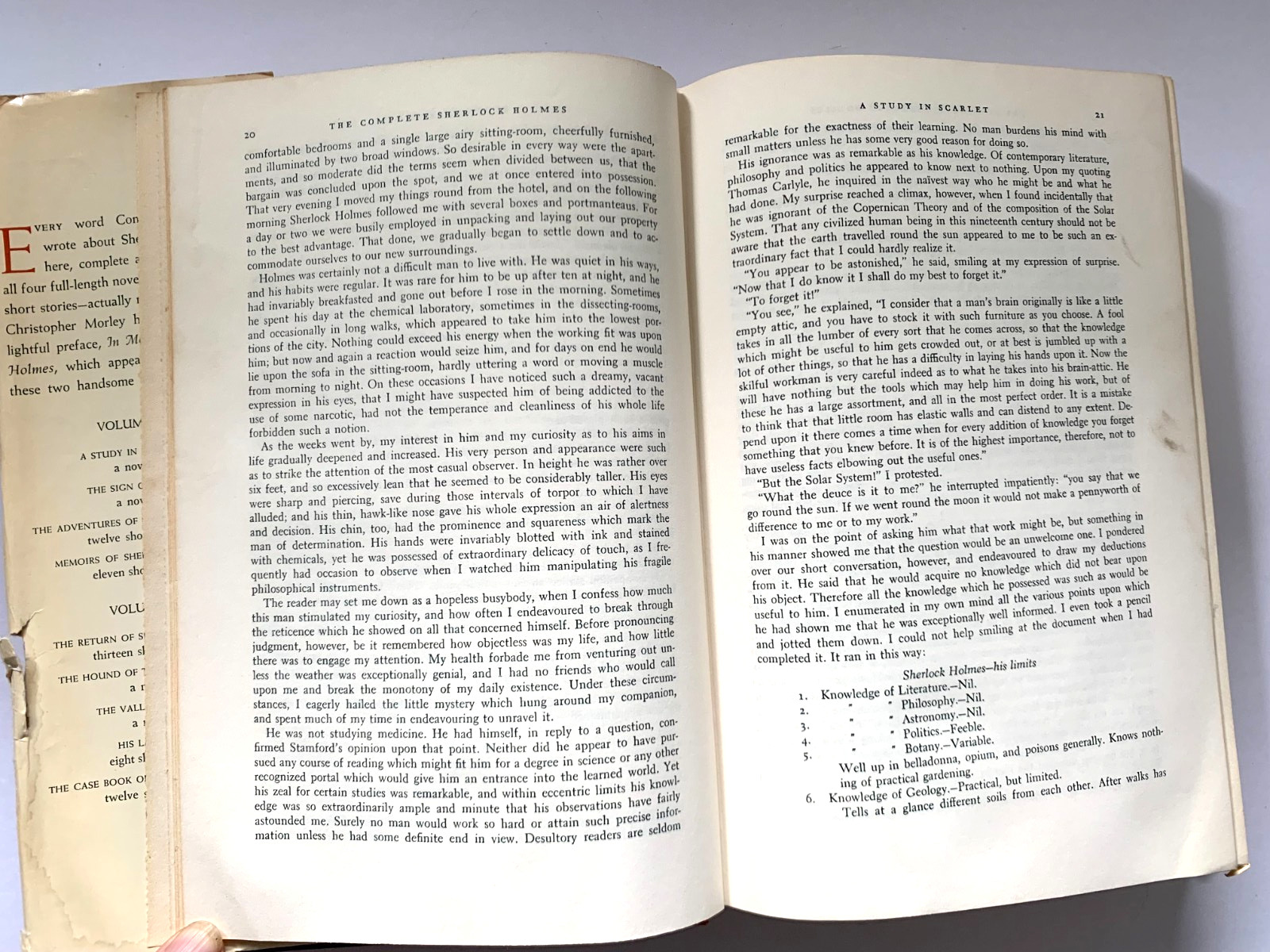 COMPLETE SHERLOCK HOLMES In 2 Handsome Volumes Sir Arthur Conan Doyle HC DJ 1930