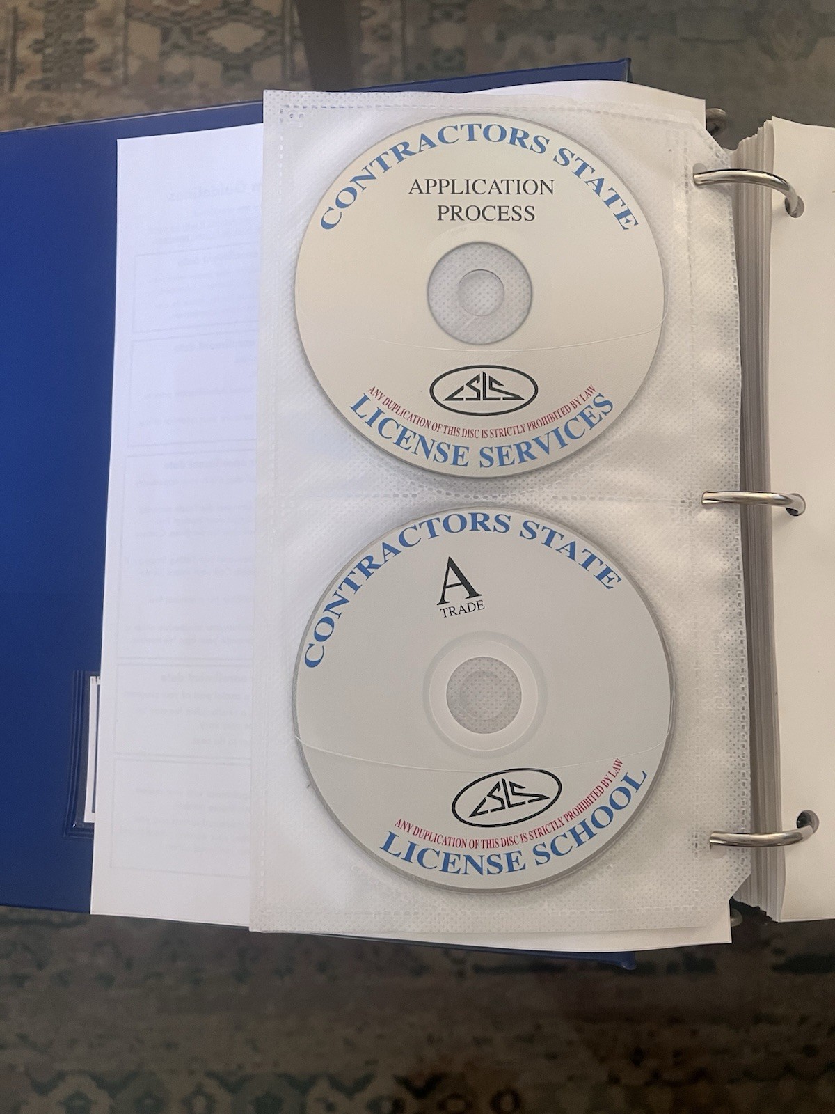 Contractors State License School Services Study Manual Binder For CA CSLB Exam
