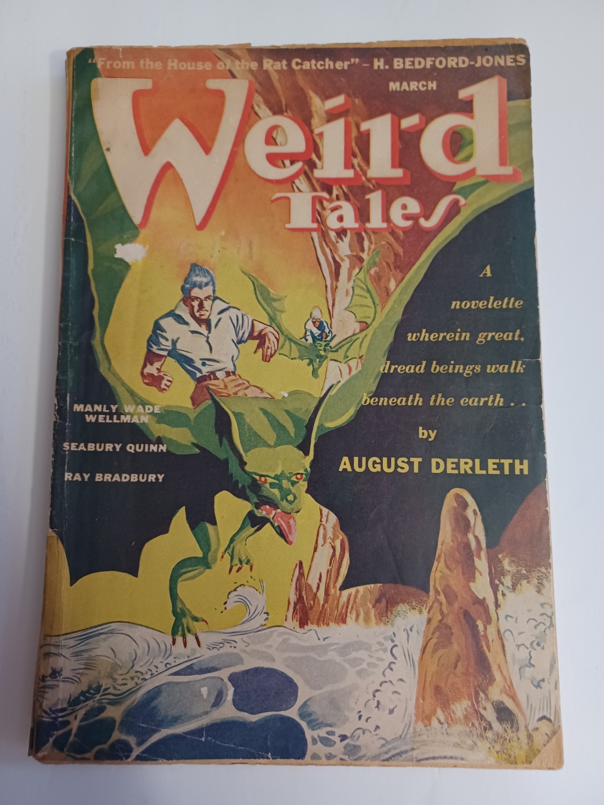 Weird Tales March 1944 Vol. 47 #4 – Ray Bradbury – Derleth – GD/VG