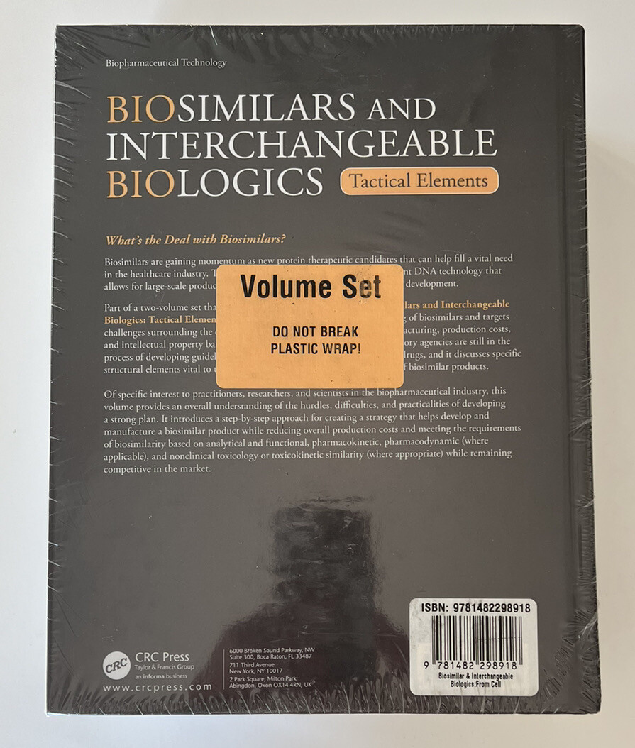 Biosimilars and Interchangeable Biologics Tactical Elements Strategic Set Niazi