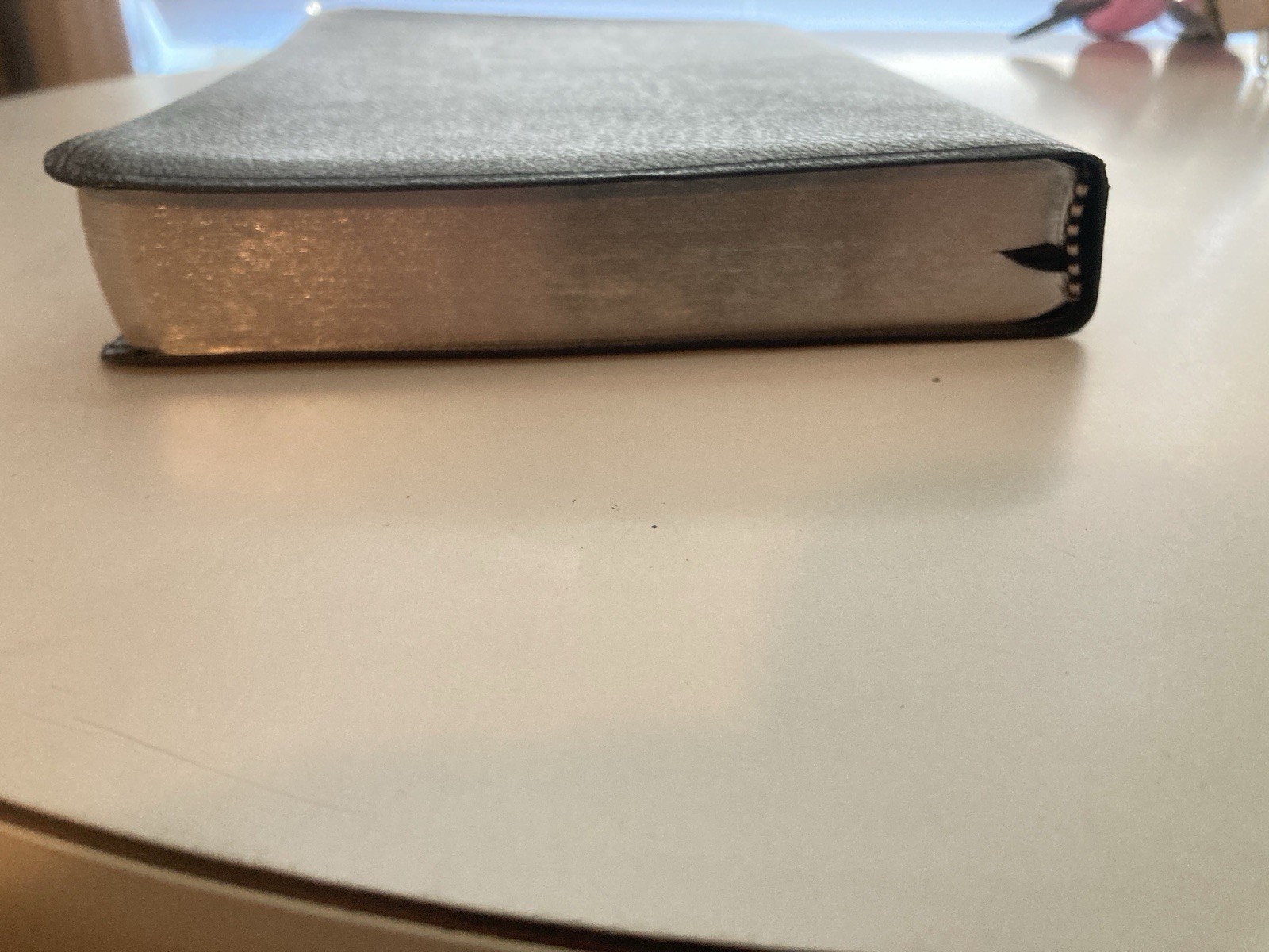NIV 2005 Large Print Thinline Bible -Black Top Grain Genuine Leather-OOP 84