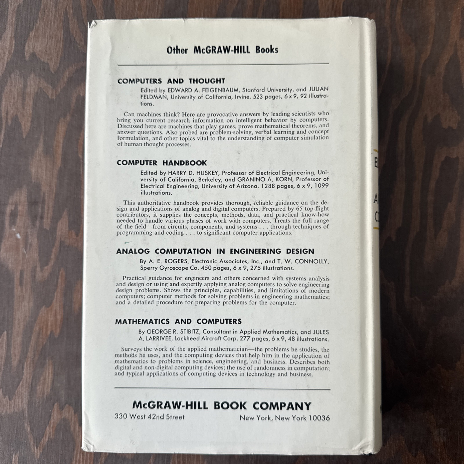 Electronic Analog and Hybrid Computers by Granino & Theresa Korn 1964 HC w/DJ