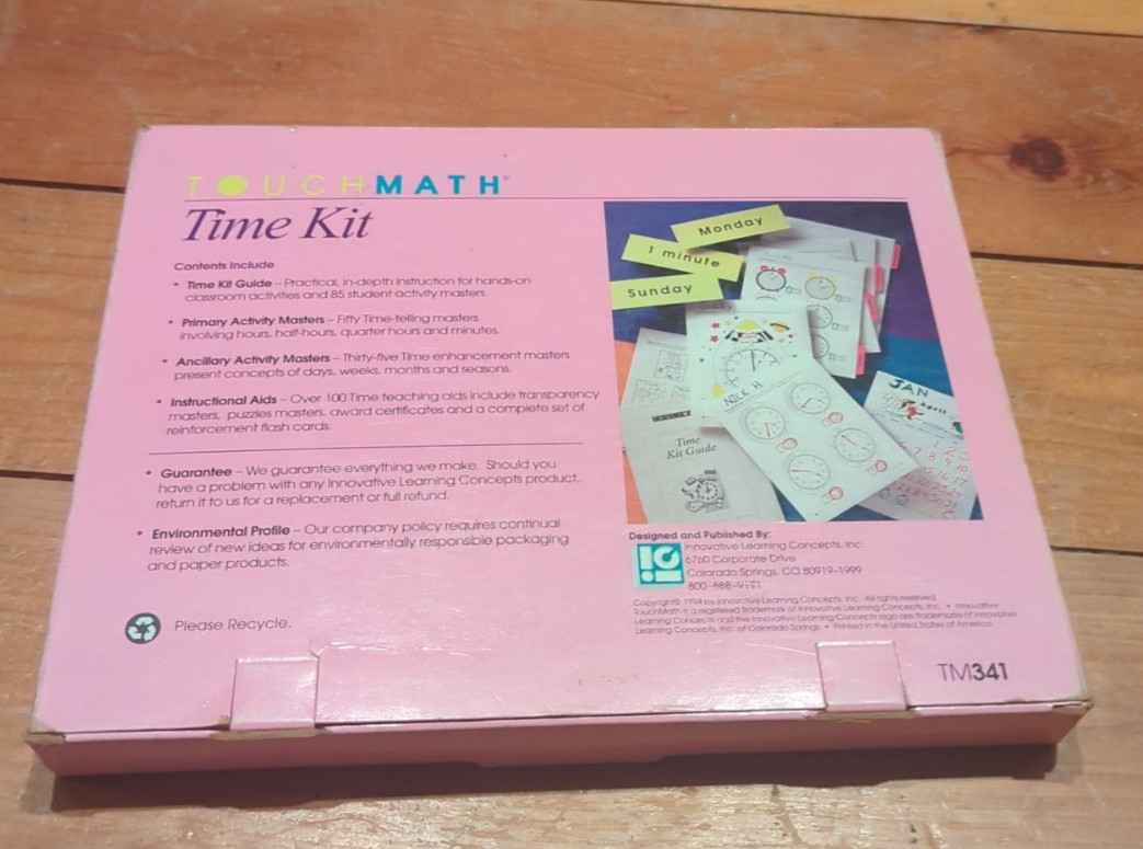 TouchMath Time Kit The 1st Edition (TM341) (Missing pages 1-6)