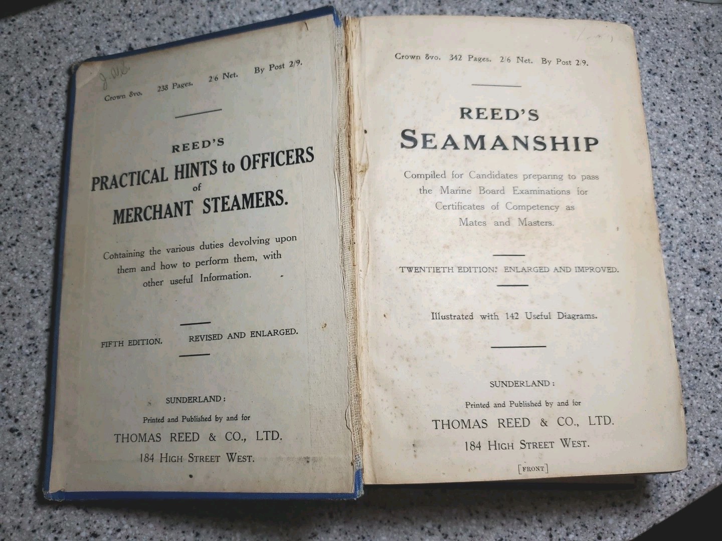 REED’S NEW GUIDE BOOK TO THE LOCAL MARINE EXAMS SUNDERLAND 1899 1800s