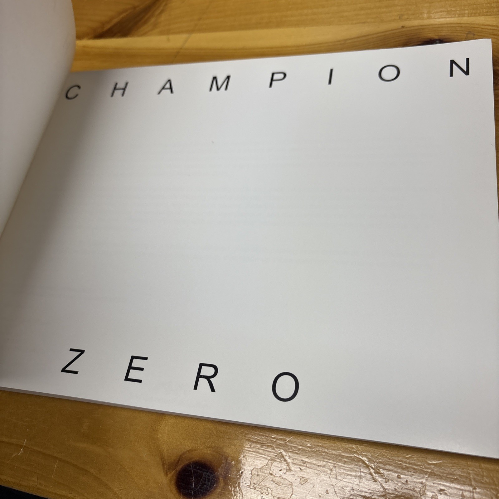 Champion Zero 2006 2nd Cannons Publications Champion Fine Art Limited 1st Ed