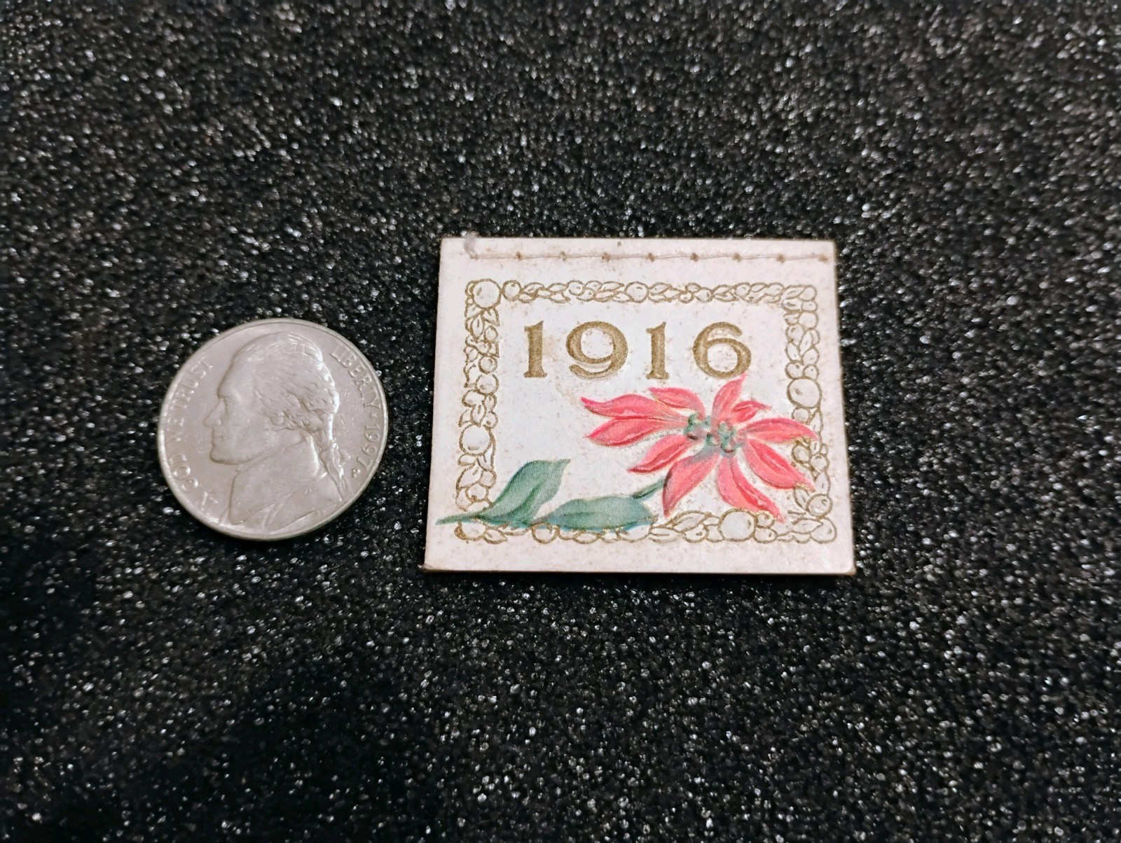 Original 1916 Miniature Calendar Complete 1 .25 X 1.50 Inches