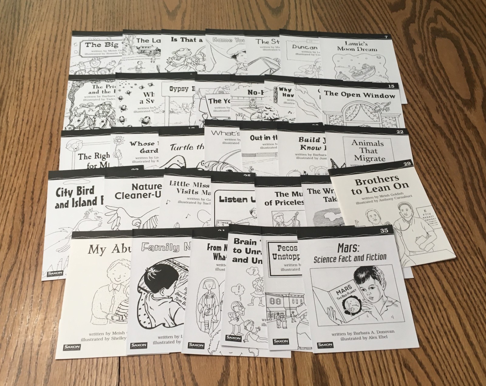SAXON PHONICS & SPELLING 3RD GRADE DECODABLE TAKE HOME READERS / BOOKS 1 – 35