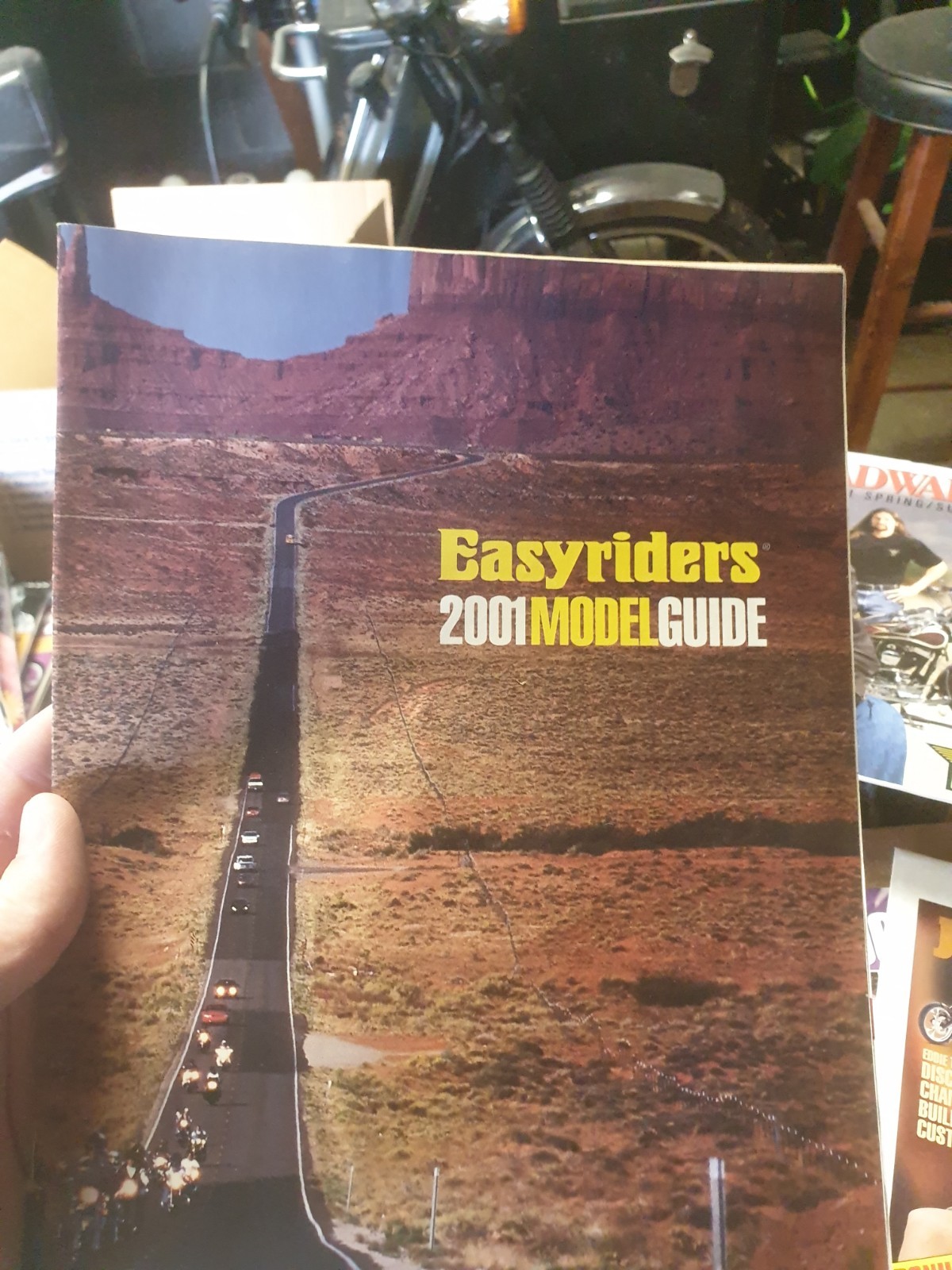 Lot 14: Vintage Biker In The Wind Custom Chopper Easyriders Magazines +Calendars
