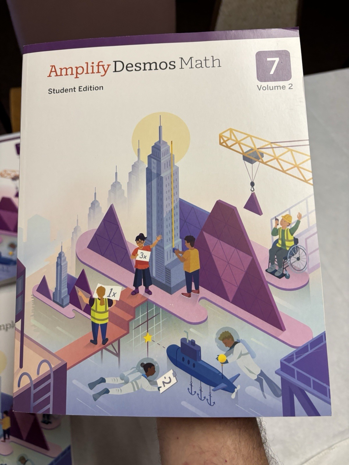 Amplify Desmos Math 7 Set: Teachers 1, Student 1 & 2, & Sampler (4 Books)