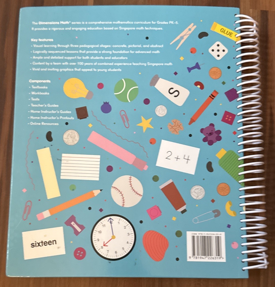Dimensions Math Teachers Guide KA and KB Lot Of 2 Spiral Bound Textbook