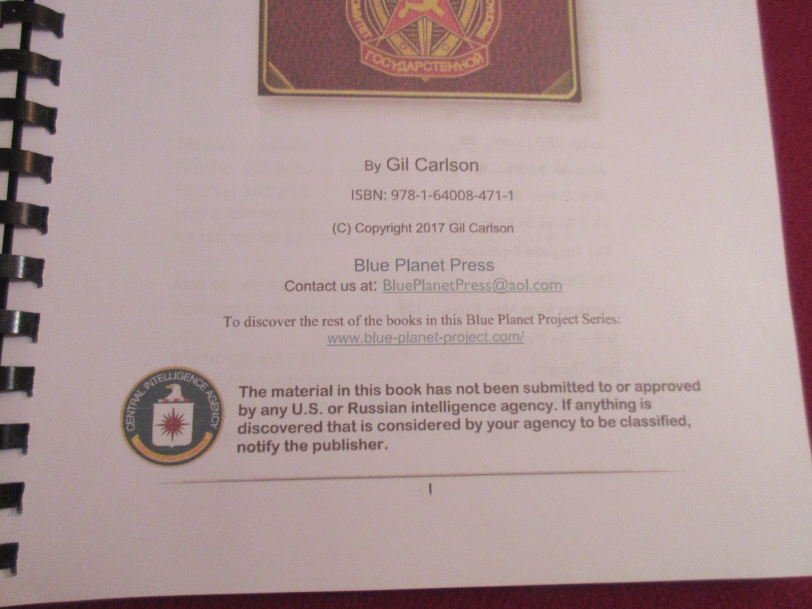 Book Of Alien Races Translated from KGB Secret Russian Book w/Pictures