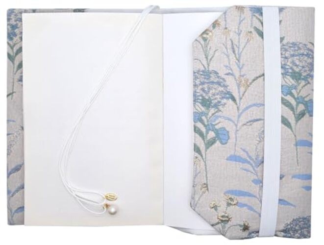 Handmade A5 Book Cover | Fixed Non-Stretch Fabric Sleeve 8.3in Dandelions Blue