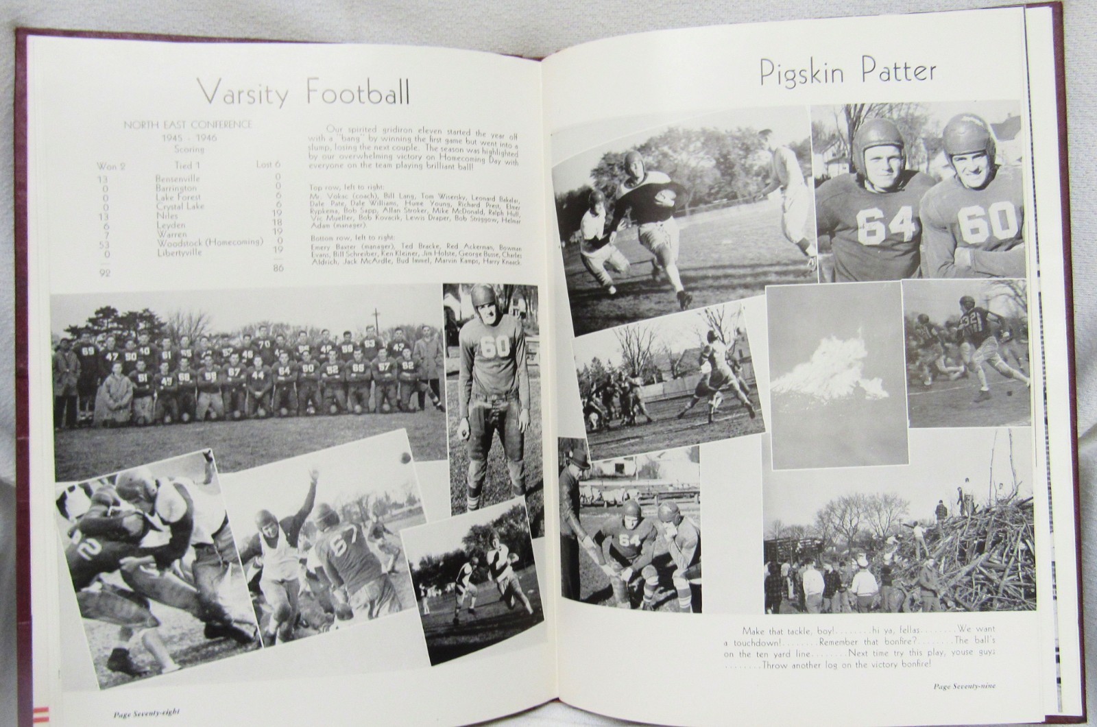 1946 The Heights Arlington Heights Illinois High School Yearbook Book